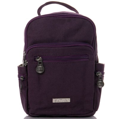 Hemp Mini Trio Backpack Plum by Sativa Bags