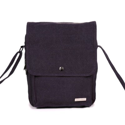 Hemp Medium Messenger Shoulder Bag Plum by Sativa Bags