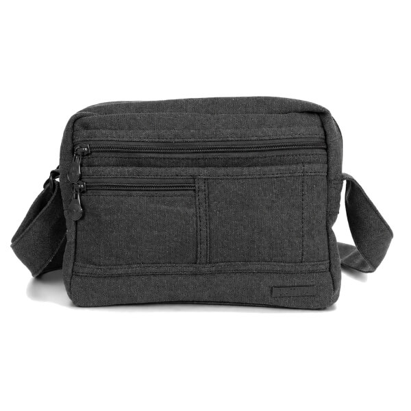 Hemp Medium Smart Shoulder Bag Dark Grey by Sativa Bags