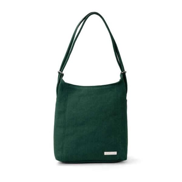 Hemp Small Handbag & Backpack Dark Green by Sativa Bags
