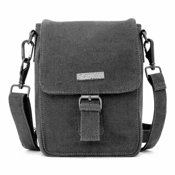 Hemp Medium Eco Shoulder Bag Dark Grey by Sativa Bags