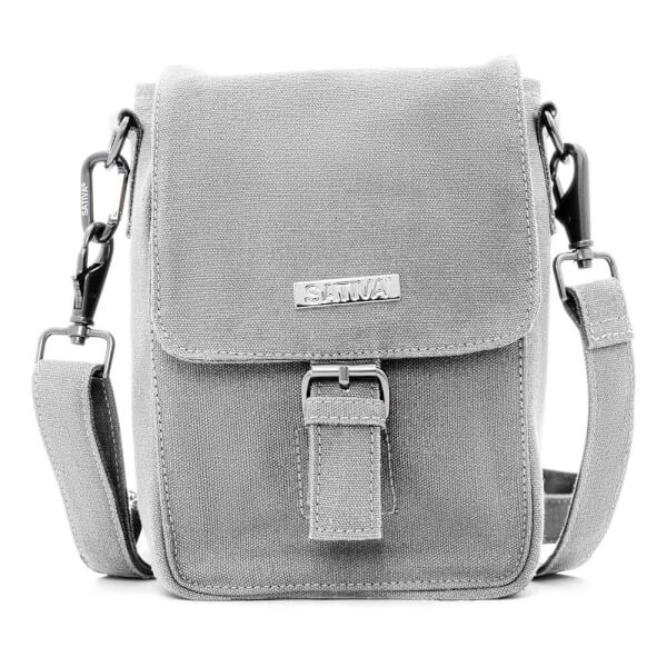 Hemp Medium Eco Shoulder Bag Light Grey by Sativa Bags