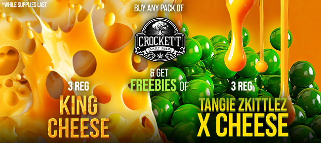 Crockett Family Farms - Buy Any Pack - Get 3 REG King Cheese + 3 REG Tangie Zkittlez x Cheese