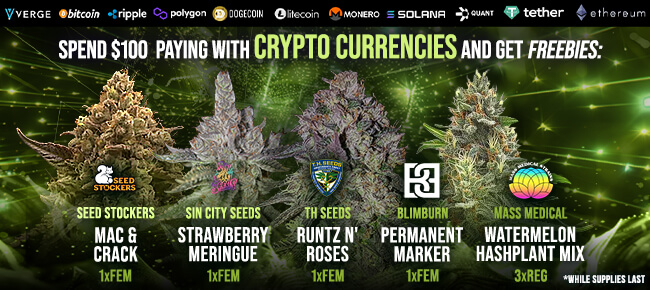 Spend $100 with Crypto Currencies - Get FREEBIES!