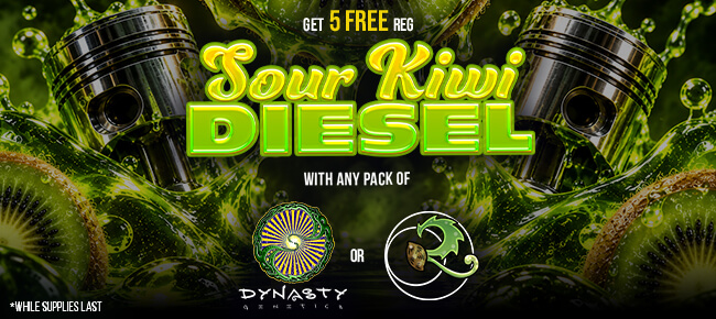 Dynasty + Relic - Buy Any Pack - Get 5 REG Sour Kiwi Diesel