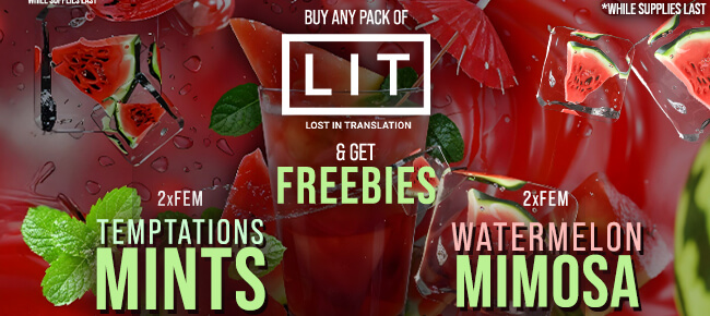 LIT Farms - Buy Any Pack - Get 2 FEM Temptation Mints + 2 FEM Watermelon Mimosa
