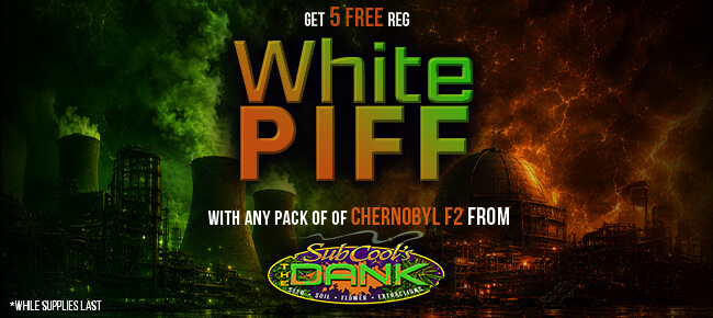 SubCool Seeds - Buy Chernobyl F2 - Get 5 REG White Piff