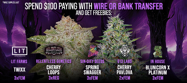Spend $100 with Wire or Bank Transfer - Get FREEBIES!